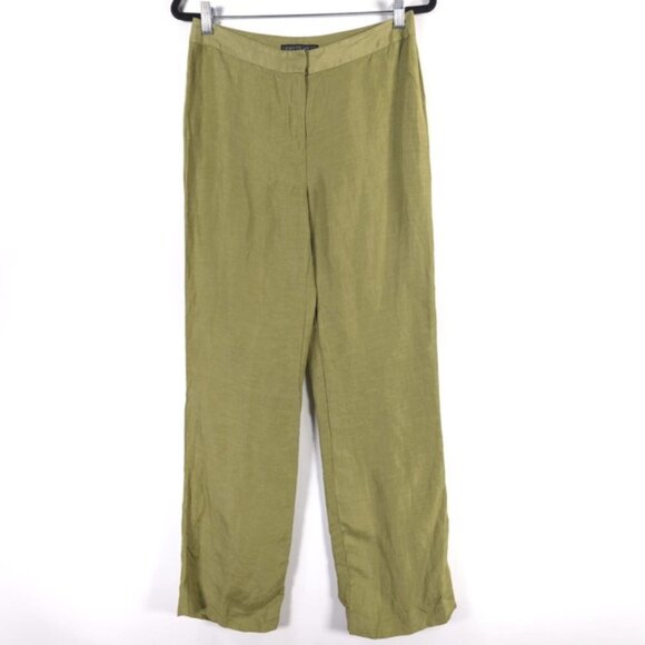 LAFAYETTE 148 LINEN CUPRO Straight Pants Silky Smooth Lightweight Size 6 - Picture 1 of 9